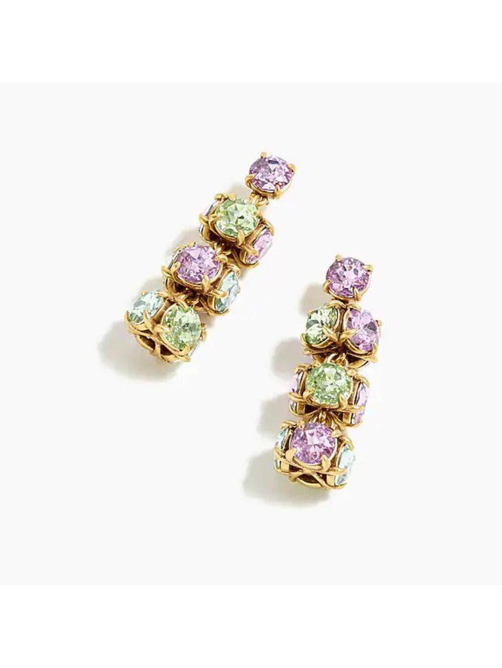 J.Crew Twisted Crystal Drop Earrings